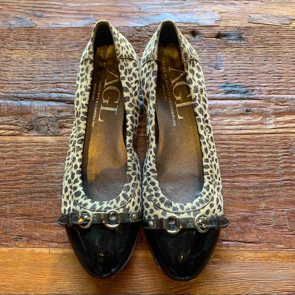 AGL Attilio Giusti Leombruni LEOPARD FLATS // sz 39 EU, 8 1/2-9 US